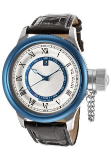 Invicta 14080  Watches,Mens Russian Diver Silver Textured Dial Black Genuine Leather, Casual Invicta Quartz Watches