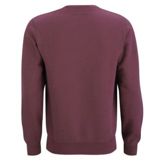 Jack & Jones Vintage Mens Access Sweatshirt   Burgundy      Mens Clothing