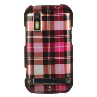 Plaid Hot Pink Protector Case for Motorola Photon 4G MB855 Cell Phones & Accessories