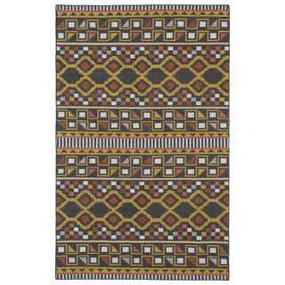 Flatweave Tribeca Charcoal Wool Rug (9 X 12)