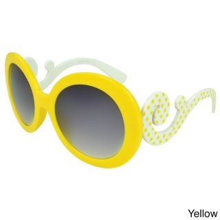 Epic Eyewear Rosewood Round Swirled Arm Sunglasses