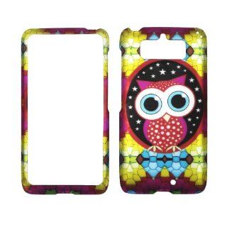 2D Colorful Owl Motorola Droid mini XT1030 Verizon Case Cover Hard Phone Case Snap on Cover Rubberized Touch Faceplates Cell Phones & Accessories