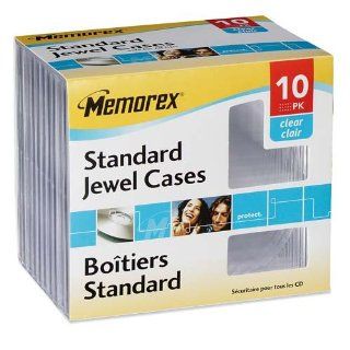 Memorex (01901) 10mm Single Clear Jewel Case 10 Pack Electronics