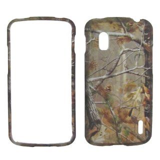 Camoflague Real Tree Lg Design Snap on Rubberized Hard Plastic Cell Phone Cover Protector Faceplate Skin Case Lg Google Nexus 4 E960 4g Mobile Phone (T mobile) Cell Phones & Accessories