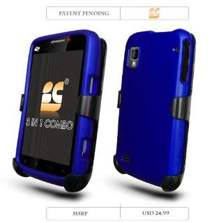 3 in 1 Combo Case & Holster for ZTE Warp N860, Blue Cell Phones & Accessories