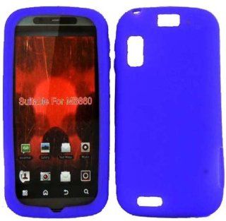 Blue Silicone Jelly Skin Case Cover for Motorola Atrix 4G MB860 Cell Phones & Accessories