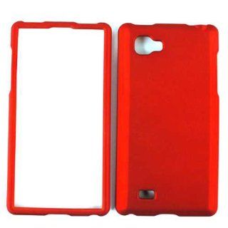 LG Optimus 4X HD P880 Rubberized Hard Case Cover Non Slip Red A008 A Cell Phones & Accessories