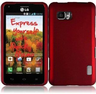 Rubberized Plastic Red Hard Cover Snap On Case For LG Mach LS860 (StopAndAccessorize) Cell Phones & Accessories