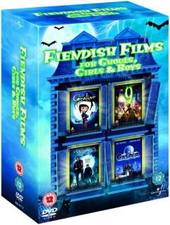Fiendish Films for Ghouls, Girls and Boys Coraline / 9 / The Vampires Assistant / Casper      DVD