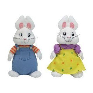 Max & Ruby Beanie Baby Bunnies, 6 Inch Size, by Ty Inc. Toys & Games