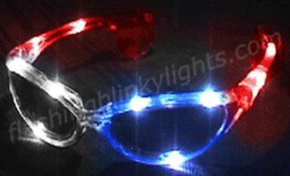 Red White and Blue Flashing Sunglasses   Home Decorative Accessories