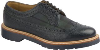 Dr. Martens 3989 Brogue Shoe Refined Windsor   Navy Scotchgrain/Navy/Green Millerain Check Canvas