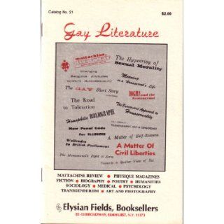 Elysian Fields Booksellers, Catalog No. 21, "Gay Literature" George Fisher, Ed Drucker Books