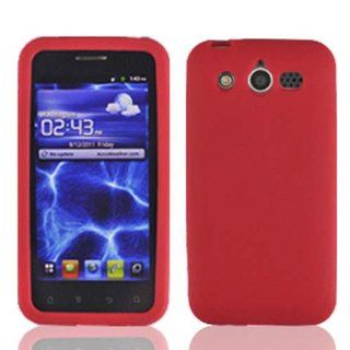 Huawei Mercury / M886 / Glory Silicone Skin Case   Red Cell Phones & Accessories