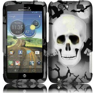 Motorola Atrix 3 MB886 Atrix HD Rubberized Design Cover   Cross Skull Cell Phones & Accessories