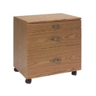 Sewingrite Stackable Storage 3 Drawer Caddy With Stem Casters Rustic Maple   Storage Cabinets