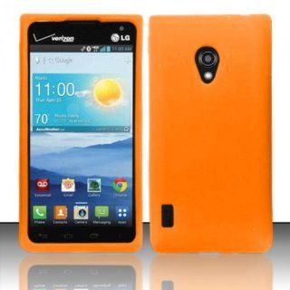 For LG Lucid 2 VS870 (Verizon) Silicon Skin Case   Orange SC Cell Phones & Accessories