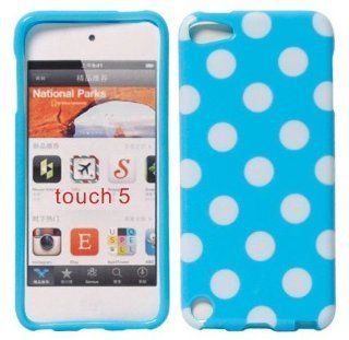 HJX Blue Wave Point Dot Soft Back Case Cover Skin for Apple iPod Touch 5 5th Generation + Gift 1pcs Insect Mosquito Repellent Wrist Bands bracelet Cell Phones & Accessories
