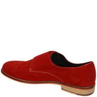 Antoine and Stanley Mens Knox Suede Monk Shoes   Red      Mens Footwear