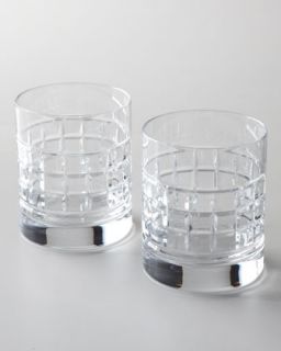 Two London Double Old Fashioned Glasses   Waterford Crystal