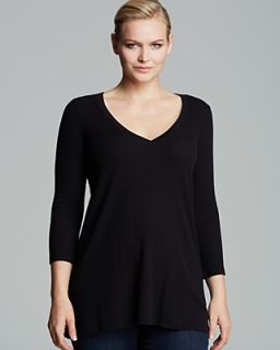 Three Dots Plus Three Quarter Sleeve Relaxed Top's