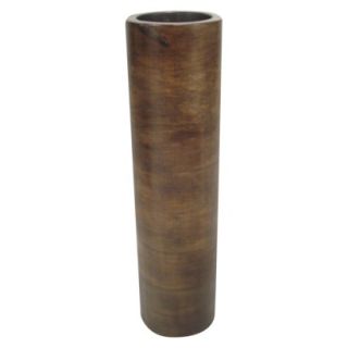 Round Wood Floor Vase 24