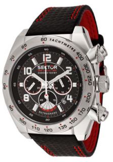 Sector R3271660025  Watches,Mens Race Retro Chronograph Black Fabric, Casual Sector Quartz Watches