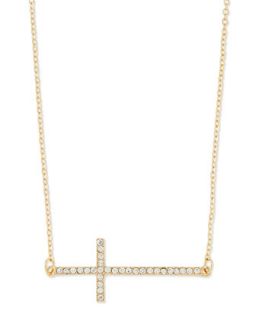 Long Pave Cross Charm Necklace   Jules Smith