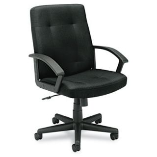 Basyx VL602 Series Mid Back Chair with Loop Arms BSXVL602VA Color Black