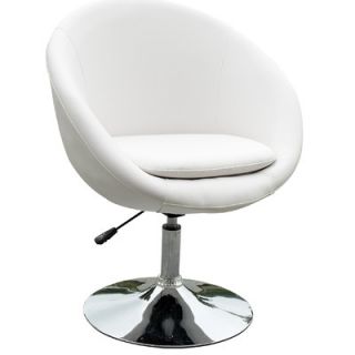 International Design Barrel Adjustable Swivel Leisure Side Chair B20 WHITE Co
