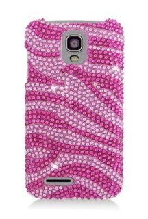 HHI Full Diamond Graphic Case for ZTE Engage LT   Hot Pink Zebra (Package include a HandHelditems Sketch Stylus Pen) Cell Phones & Accessories