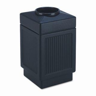 Safco Products Canmeleon Top Open Square Receptacle 9475 Color Black