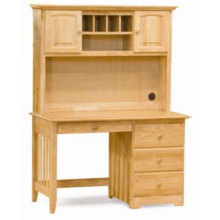 Atlantic Furniture Windsor Desk with Hutch AC698030X Finish Natural Maple