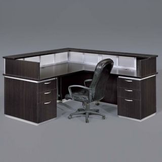 DMi Pimlico Right Reception Desk (Flat Pack) 702   X   66FP Finish Brown Che