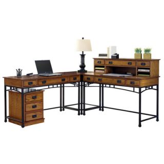Home Styles Modern Craftsman Corner L Desk and Mobile File 5050 15271