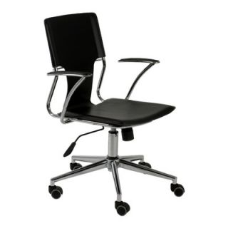 Eurostyle Terry High Back Leatherette Office Chair with Arms 0440 Color Black