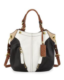 Victoria Colorblock Shoulder Bag, White Multi   Oryany