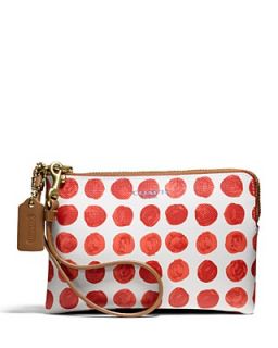 COACH Bleecker Small Wristlet in Painted Dot Coated Canvas's