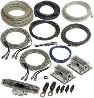 Lightning Audio by Rockford Fosgate Dual 1/0 Gauge Ga Awg Amplifier Installation Wiring Amp Kit  Vehicle Audio Video Power Adapters 