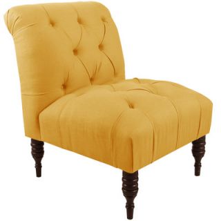 Skyline Furniture Linen Tufted Side Chair 6405LNN Color French Yellow