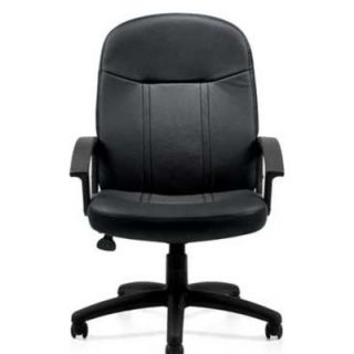 Offices To Go High Back Leather Managerial Chair OTG11616B Leather Black