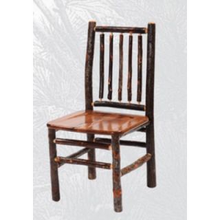 Fireside Lodge Hickory Spoke Back Fabric Side Chair 86010 Color Rustic Maple