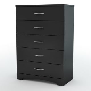 South Shore Step One 5 Drawer Chest 3160035/3107035 Finish Pure Black