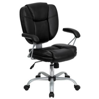 FlashFurniture Mid Back Task Chair with Platinum Frame GO930BK