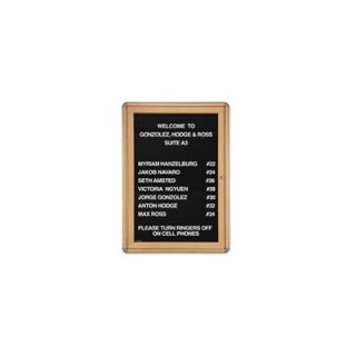 Ghent 2 Door Ovation Changeable Letterboard OV BBK Size 34 x 24, Corners 