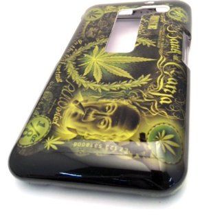 LG MS910 Esteem Green Leaf Design Hard Case Cover Skin Protector MetroPCS Cell Phones & Accessories