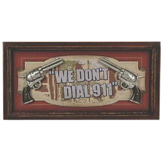 Rivers Edge Products We Don't Dial 911 3D Pub Sign  Hunting Signs  Sports & Outdoors
