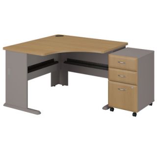 Bush Series A Left Corner Desk with 3 Drawer File SMA003LOSU