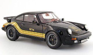 Porsche 911 Turbo B&B, black/gold, special model MCW LE 1.000 , 1976, Model Car, Ready made, Norev/MCW 118 Norev/MCW Toys & Games