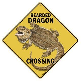 Bearded Dragon Crossing All Weather Sign  Yard Signs  Patio, Lawn & Garden